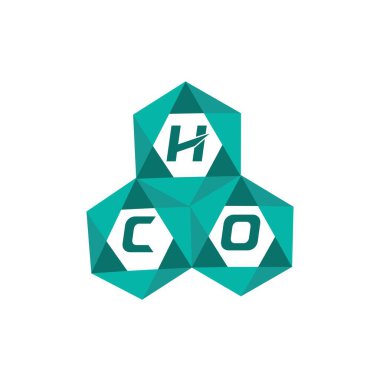 HCO yaratıcı minimalist harf logosu. HCO benzersiz vektör baş harfleri harf logosu tasarımı