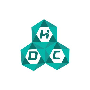 HDC yaratıcı minimalist harf logosu. HDC benzersiz vektör baş harfleri harf logosu tasarımı