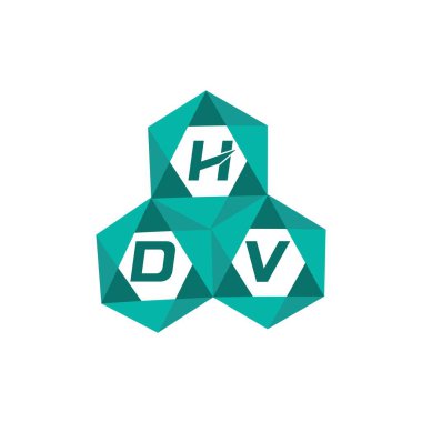 HDV yaratıcı minimalist harf logosu. HDV benzersiz vektör baş harfleri harf logosu tasarımı