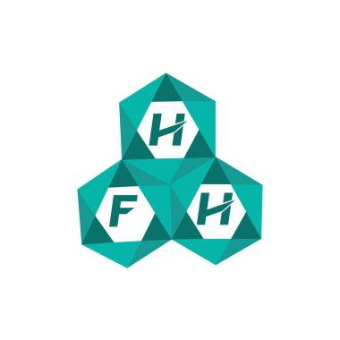 HFH yaratıcı minimalist harf logosu. HFH benzersiz vektör baş harfleri harf logosu tasarımı