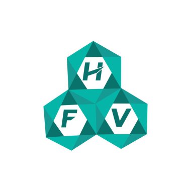 HFV yaratıcı minimalist harf logosu. HFV benzersiz vektör baş harfleri harf logosu tasarımı