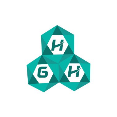 HGH yaratıcı minimalist harf logosu. HGH benzersiz vektör baş harfleri alfabe harfi logo tasarımı