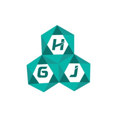 HGJ yaratıcı minimalist harf logosu. HGJ benzersiz vektör baş harfleri harf logosu tasarımı