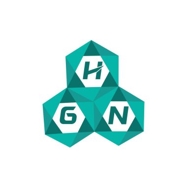 HGN yaratıcı minimalist harf logosu. HGN benzersiz vektör baş harfleri harf logosu tasarımı