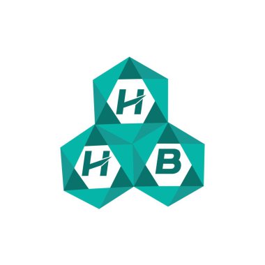 HHB yaratıcı minimalist harf logosu. HHB benzersiz vektör baş harfleri harf logosu tasarımı