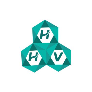 HHV yaratıcı minimalist harf logosu. HHV benzersiz vektör baş harfleri harf logosu tasarımı