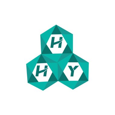 HHY yaratıcı minimalist harf logosu. HHY benzersiz vektör baş harfleri harf logosu tasarımı