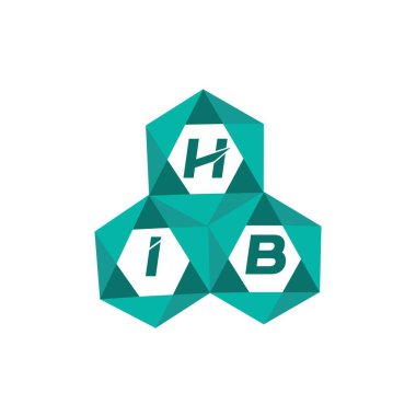 HIB yaratıcı minimalist harf logosu. HIB benzersiz vektör baş harfleri alfabe harfi logo tasarımı