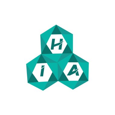 HIA yaratıcı minimalist harf logosu. HIA eşsiz vektör baş harfleri alfabe harf logosu tasarımı