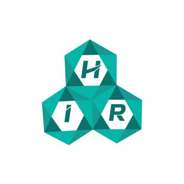 HIR yaratıcı minimalist harf logosu. HIR benzersiz vektör baş harfleri alfabe harfi logo tasarımı