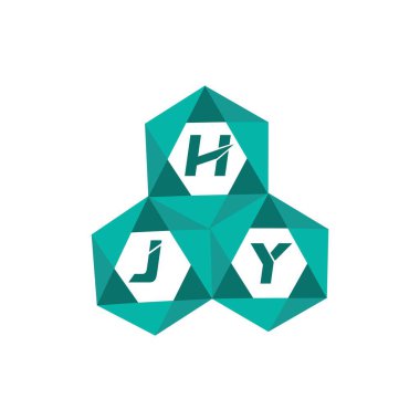 HJY yaratıcı minimalist harf logosu. HJY benzersiz vektör baş harfleri harf logosu tasarımı