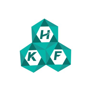 HKF yaratıcı minimalist harf logosu. HKF benzersiz vektör baş harfleri harf logosu tasarımı