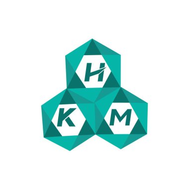 HKM yaratıcı minimalist harf logosu. HKM benzersiz vektör baş harfleri harf logosu tasarımı