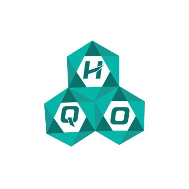 HQO yaratıcı minimalist harf logosu. HQO benzersiz vektör baş harfleri harf logosu tasarımı