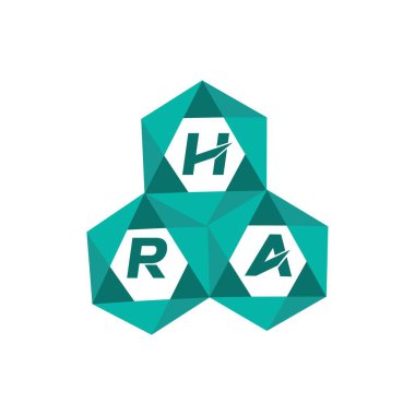 HRA yaratıcı minimalist harf logosu. HRA benzersiz vektör baş harfleri harf logosu tasarımı