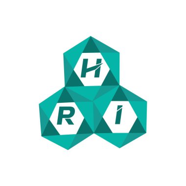 HRI yaratıcı minimalist harf logosu. HRI benzersiz vektör baş harfleri harf logosu tasarımı