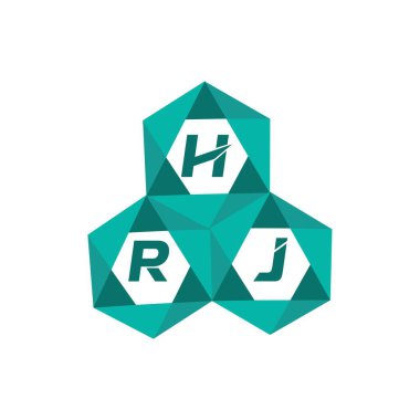 HRJ yaratıcı minimalist harf logosu. HRJ benzersiz vektör baş harfleri harf logosu tasarımı