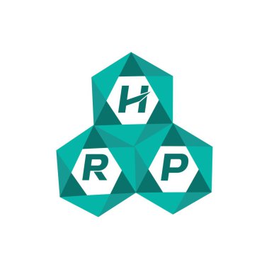 HRP yaratıcı minimalist harf logosu. HRP benzersiz vektör baş harfleri harf logosu tasarımı