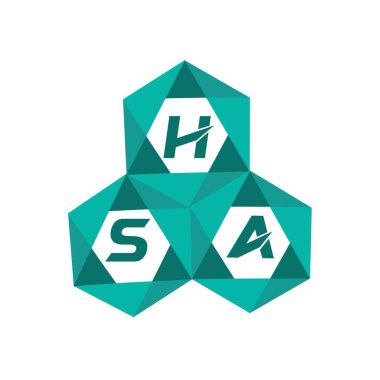 HSA yaratıcı minimalist harf logosu. HSA benzersiz vektör baş harfleri harf logosu tasarımı