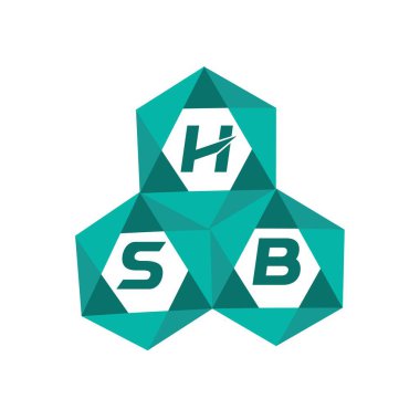 HSB yaratıcı minimalist harf logosu. HSB benzersiz vektör baş harfleri harf logosu tasarımı