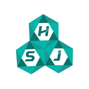 HSJ yaratıcı minimalist harf logosu. HSJ eşsiz vektör baş harfleri alfabe harfi logosu HSJ yaratıcı minimalist harf logosu. HSJ benzersiz vektör baş harfleri harf logosu tasarımı