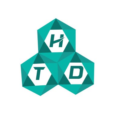 HTD yaratıcı minimalist harf logosu. HTD benzersiz vektör baş harfleri harf logosu tasarımı