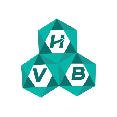 HVB yaratıcı minimalist harf logosu. HVB benzersiz vektör baş harfleri harf logosu tasarımı