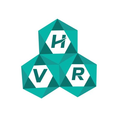 HVR yaratıcı minimalist harf logosu. HVR benzersiz vektör baş harfleri harf logosu tasarımı