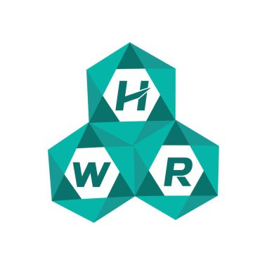 MobileHWR yaratıcı minimalist harf logosu. HWR benzersiz vektör baş harfleri harf logosu tasarımı