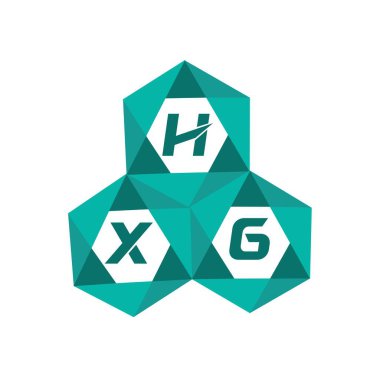 HXG yaratıcı minimalist harf logosu. HXG benzersiz vektör baş harfleri harf logosu tasarımı