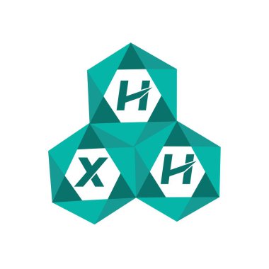 HXH yaratıcı minimalist harf logosu. HXH benzersiz vektör baş harfleri harf logosu tasarımı