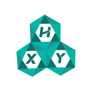 HXY yaratıcı minimalist harf logosu. HXY benzersiz vektör baş harfleri harf logosu tasarımı