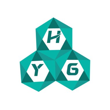 HYG yaratıcı minimalist harf logosu. HYG benzersiz vektör baş harfleri harf logosu tasarımı