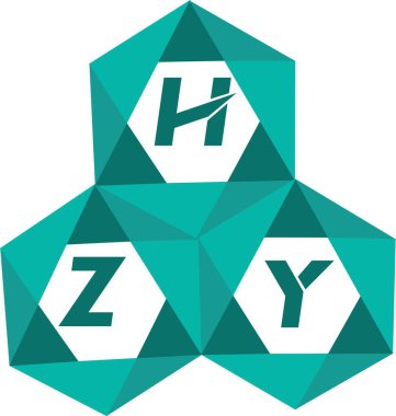 HZY yaratıcı minimalist harf logosu. HZY benzersiz vektör baş harfleri harf logosu tasarımı