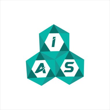 IAS yaratıcı minimalist harf logosu. IAS benzersiz vektör baş harfleri harf logosu tasarımı