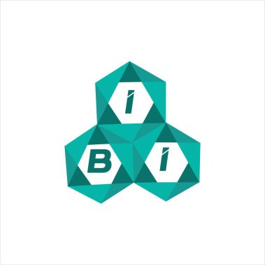 IBI 'ın yaratıcı minimalist harf logosu. IBI benzersiz vektör baş harfleri harf logosu tasarımı
