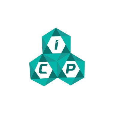 ICP yaratıcı minimalist harf logosu. ICP eşsiz vektör baş harfleri alfabe harfi logosu. Yaratıcı minimalist harf logosu. ICP benzersiz vektör baş harfleri alfabe harfi logo tasarımı