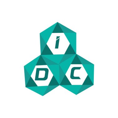 IDC yaratıcı minimalist harf logosu. IDC benzersiz vektör baş harfleri alfabe harfi logo tasarımı