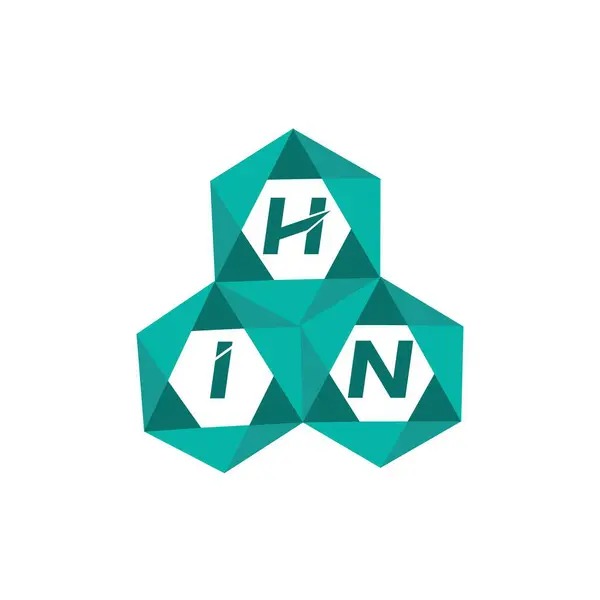 HIN yaratıcı minimalist harf logosu. HIN benzersiz vektör baş harfleri alfabe harf logosu tasarımı