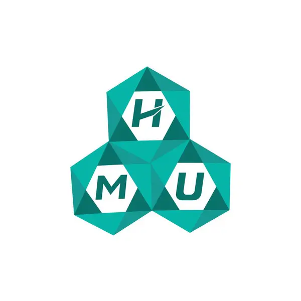 HMU yaratıcı minimalist harf logosu. HMU benzersiz vektör baş harfleri harf logosu tasarımı
