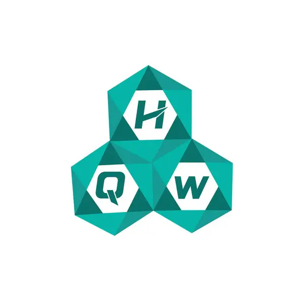 HQW yaratıcı minimalist harf logosu. HQW eşsiz vektör baş harfleri harf logosu tasarımı