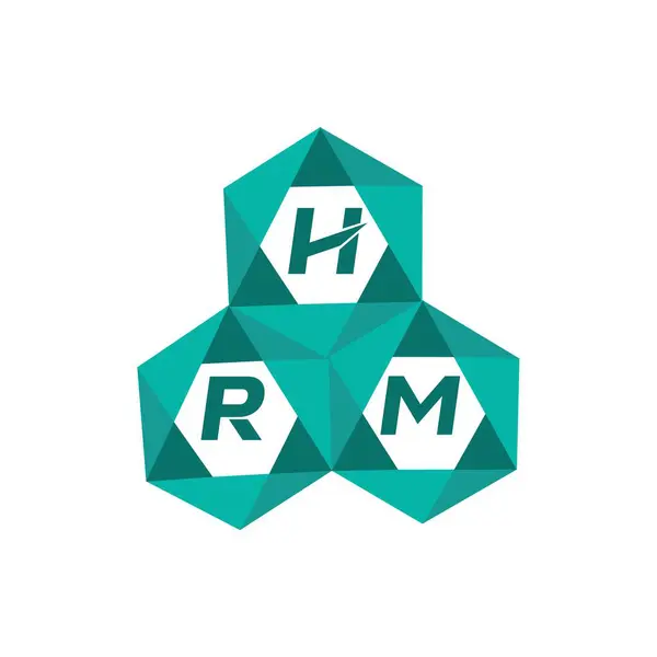HRM yaratıcı minimalist harf logosu. HRM benzersiz vektör baş harfleri harf logosu tasarımı