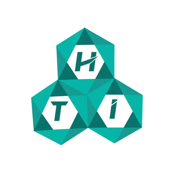 HTI yaratıcı minimalist harf logosu. HTI eşsiz vektör baş harfleri alfabe harfi logo tasarımı