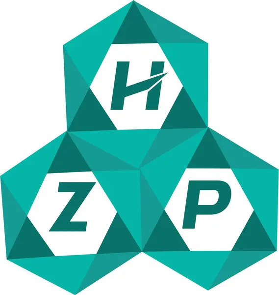 HZP yaratıcı minimalist harf logosu. HZP benzersiz vektör baş harfleri harf logosu tasarımı