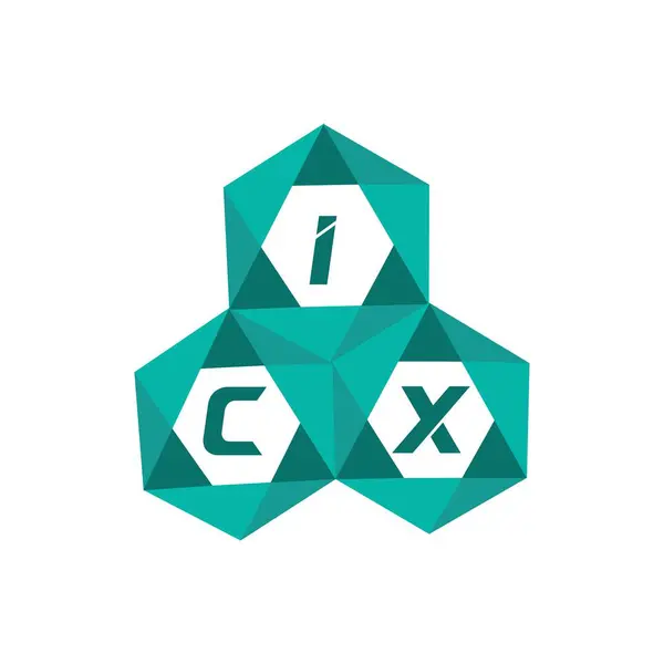 ICX yaratıcı minimalist harf logosu. ICX benzersiz vektör baş harfleri alfabe harfi logo tasarımı