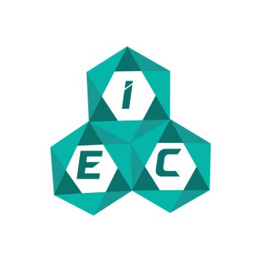 IEC yaratıcı minimalist harf logosu. IEC benzersiz vektör baş harfleri alfabe harfi logo tasarımı