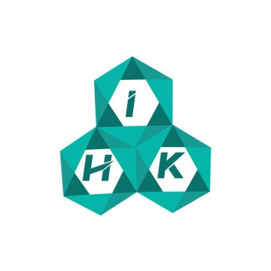 IHK yaratıcı minimalist harf logosu. IHK benzersiz vektör baş harfleri harf logosu tasarımı