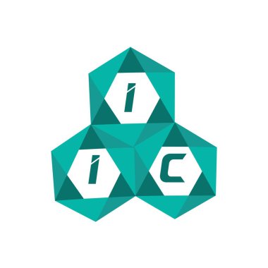 IIC yaratıcı minimalist harf logosu. IIC benzersiz vektör baş harfleri harf logosu tasarımı
