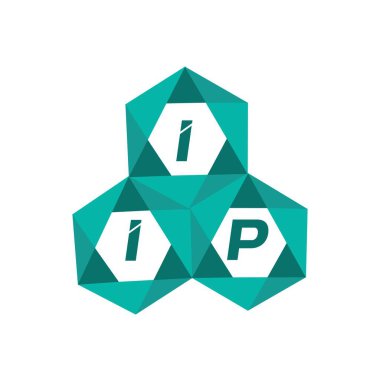 IP yaratıcı minimalist harf logosu. IIP benzersiz vektör baş harfleri harf logosu tasarımı