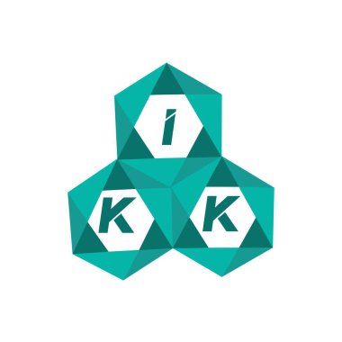 IKK yaratıcı minimalist harf logosu. IKK benzersiz vektör baş harfleri harf logosu tasarımı
